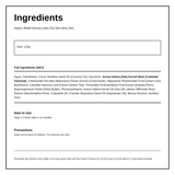 Hope's Relief Derma-Lotion — ingredients (INCI) panel, generated from the pack