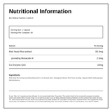 Bio Medical Classic Cardio-Kules (2.5mg Monacolin K) — nutrition information panel, generated from the pack