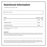 A.Vogel Passiflora Complex Spray — nutrition information panel, generated from the pack