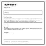 Otosan Natural Throat Spray — ingredients (INCI) panel, generated from the pack