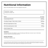 Wiley's Finest UK Peak EPA — nutrition information panel, generated from the pack