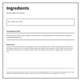 MooGoo Natural Dry Shampoo — ingredients (INCI) panel, generated from the pack