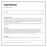 Otosan Fortuss Cough Syrup — ingredients (INCI) panel, generated from the pack