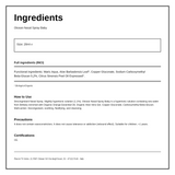 Otosan Natural Baby Nasal Spray — ingredients (INCI) panel, generated from the pack
