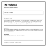 MooGoo Natural Magnesium Moisturiser — ingredients (INCI) panel, generated from the pack