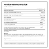 Nature's Plus BioAdvanced Thyroid Complex — nutrition information panel, generated from the pack