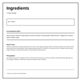 A.Vogel Venagel — ingredients (INCI) panel, generated from the pack