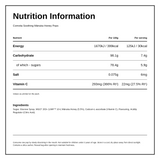 Comvita Kids Soothing Manuka 15 Pops 3 Flavours 112.5g — nutrition information panel, generated from the pack