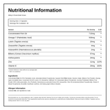 Wiley's Finest UK Bold Vision — nutrition information panel, generated from the pack