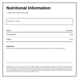 A. Vogel Mullein & Marshmallow Spray — nutrition information panel, generated from the pack