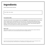 MooGoo Natural Sensitive Skin Balm — ingredients (INCI) panel, generated from the pack