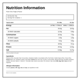Pulsin Choc Fudge & Peanut Keto Bar — nutrition information panel, generated from the pack