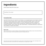 MooGoo Natural Tinted SPF40 Face Cream — ingredients (INCI) panel, generated from the pack