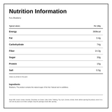 Furu Blueberries freeze dried — nutrition information panel, generated from the pack