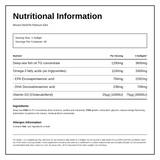 Minami Nutrition MorEPA Platinumules Elite 60 softgels — nutrition information panel, generated from the pack