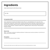 Hopes Relief Hope's Intensive Dry Skin Rescue — ingredients (INCI) panel, generated from the pack