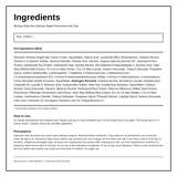 BioKap Natural Light Chestnut 5.0 Rapid Permanent Hair Dye — ingredients (INCI) panel, generated from the pack