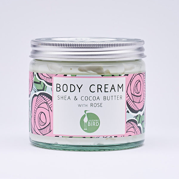Laughing Bird Shea & Cocoa Butter Body Cream (with Honey & Rose)