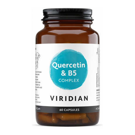 Viridian Quercetin B5 Plus Complex by Viridian Natural Remedies — front view showing product label and branding, studio product photo on white background
