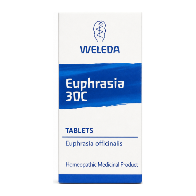 Weleda Euphrasia 30C - 125 tabs by Weleda Natural Remedies — front view showing product label and branding, studio product photo on white background