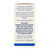 Weleda Euphrasia 30C - 125 tabs by Weleda Natural Remedies — back view showing ingredients and product details, studio product photo on white background