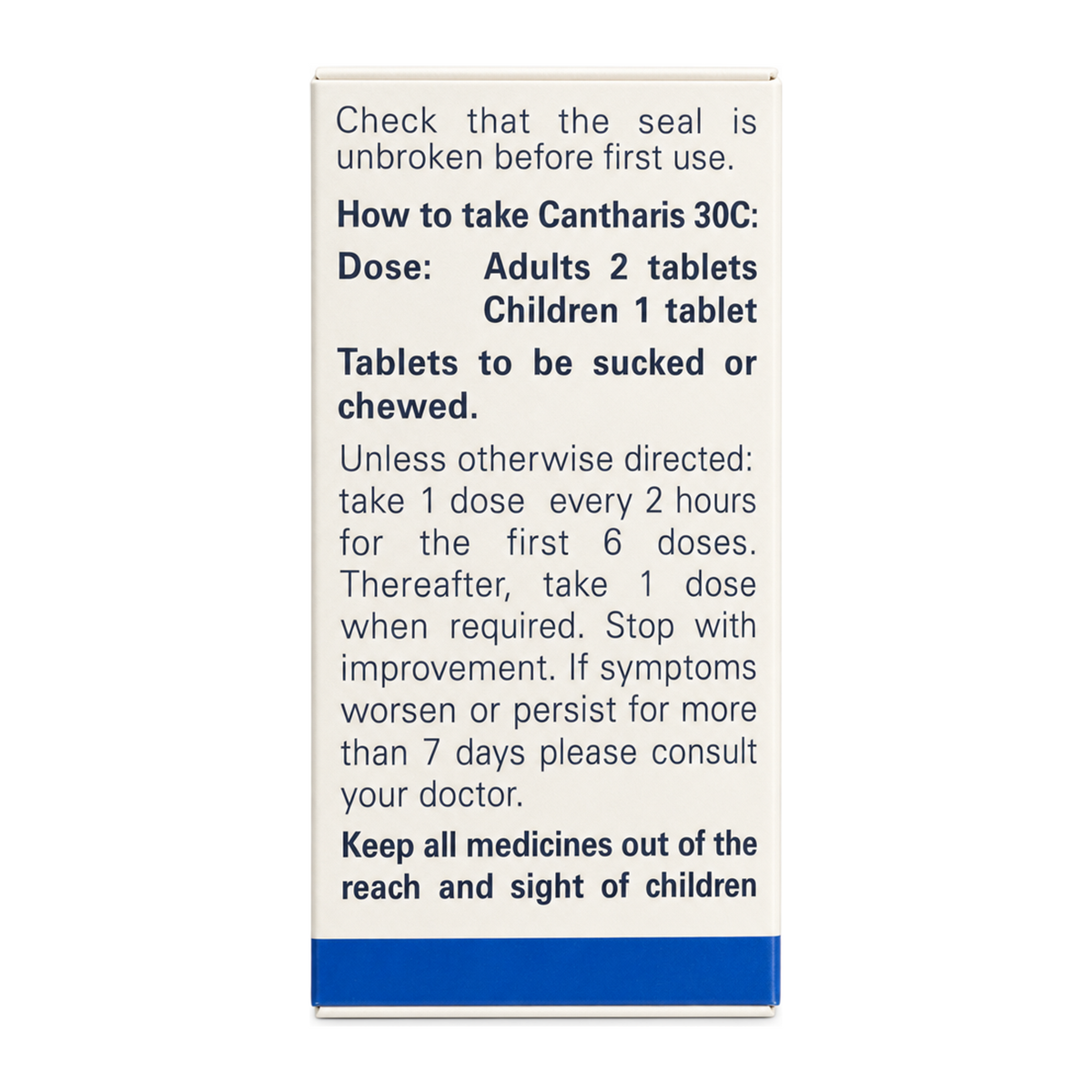 Weleda Cantharis 30C - 125 tabs by Weleda Natural Remedies — cooking instructions side panel, studio product photo on white background