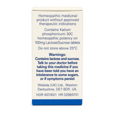 Weleda Kali Phos 30C - 125 tabs by Weleda Natural Remedies — back view showing ingredients and product details, studio product photo on white background