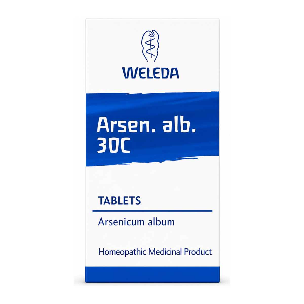 Weleda Arsen Alb 30C by Weleda Natural Remedies — front view showing product label and branding, studio product photo on white background