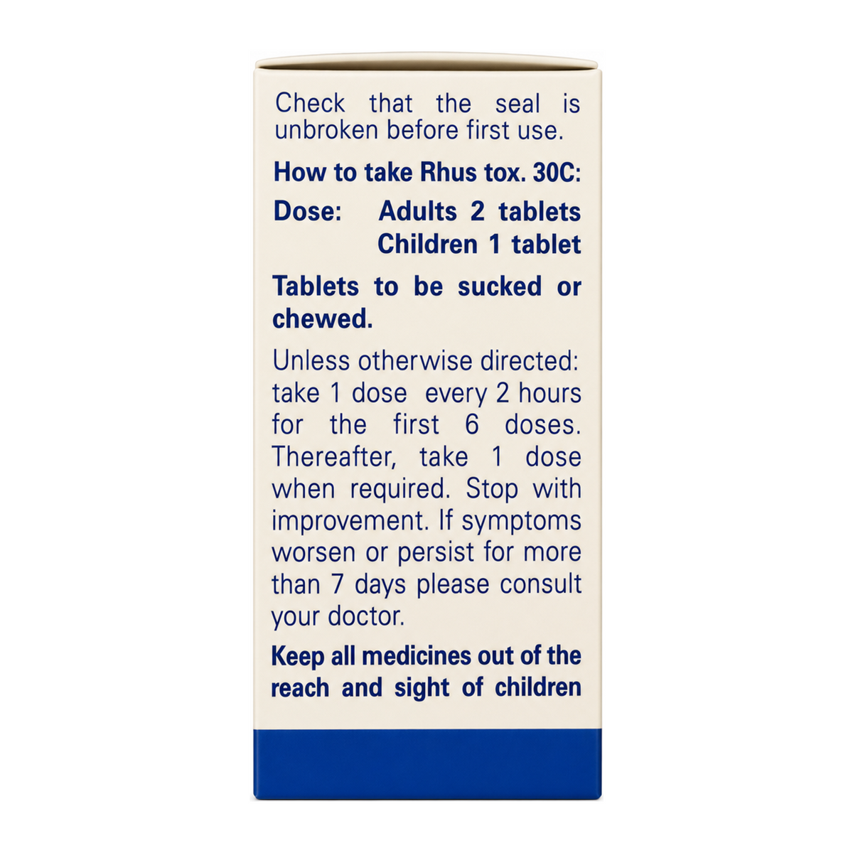 Weleda Rhus Tox 30C - 125 tabs by Weleda Natural Remedies — cooking instructions side panel, studio product photo on white background