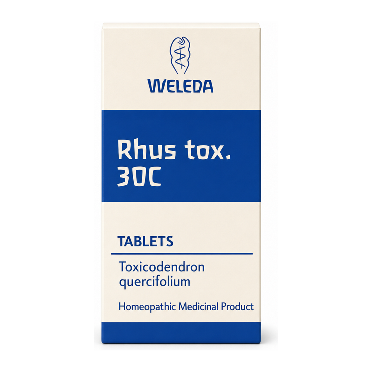 Weleda Rhus Tox 30C - 125 tabs by Weleda Natural Remedies — front view showing product label and branding, studio product photo on white background
