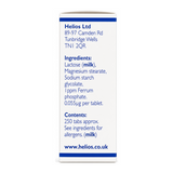 Helios Tissue Salt No. 4 Ferr Phos by Helios Natural Remedies — ingredients side panel, studio product photo on white background