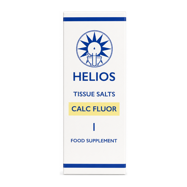 Helios Tissue Salts No 1 Calc Fluor by Helios Natural Remedies — front view showing product label and branding, studio product photo on white background