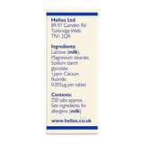 Helios Tissue Salts No 1 Calc Fluor by Helios Natural Remedies — ingredients side panel, studio product photo on white background