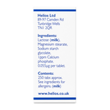 Helios Tissue Salt No.2 Calc Phos by Helios Natural Remedies — ingredients side panel, studio product photo on white background