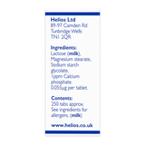Helios Tissue Salt No.2 Calc Phos by Helios Natural Remedies — ingredients side panel, studio product photo on white background