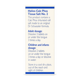 Helios Tissue Salt No.2 Calc Phos by Helios Natural Remedies — cooking instructions side panel, studio product photo on white background