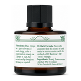 Dr. Bach Scleranthus Bach Flower Remedy by Ainsworths Natural Remedies — back view showing ingredients and product details, studio product photo on white background
