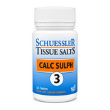 Schuessler No 3 Calc Sulph Tissue Salts 125 Tabs by Schuessler Natural Remedies — front view showing product label and branding, studio product photo on white background