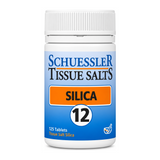 Schuessler No 12 Silica Tissue Salts 125 Tabs by Schuessler Natural Remedies — front view showing product label and branding, studio product photo on white background