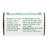 Dr Bach Impatiens Bach Flower Remedy by Ainsworths Natural Remedies — cooking instructions side panel, studio product photo on white background