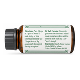 Dr Bach Oak Bach Flower Remedy by Ainsworths Natural Remedies — back view showing ingredients and product details, studio product photo on white background