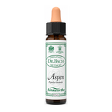 Dr. Bach Aspen Bach Flower Remedy by Ainsworths Natural Remedies — front view showing product label and branding, studio product photo on white background
