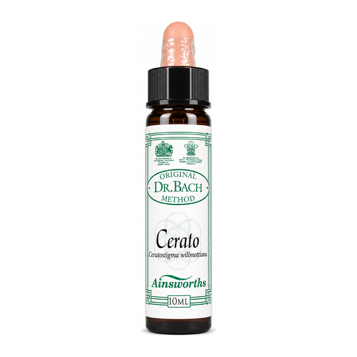 Dr Bach Cerato Bach Flower Remedy by Ainsworths Natural Remedies — front view showing product label and branding, studio product photo on white background