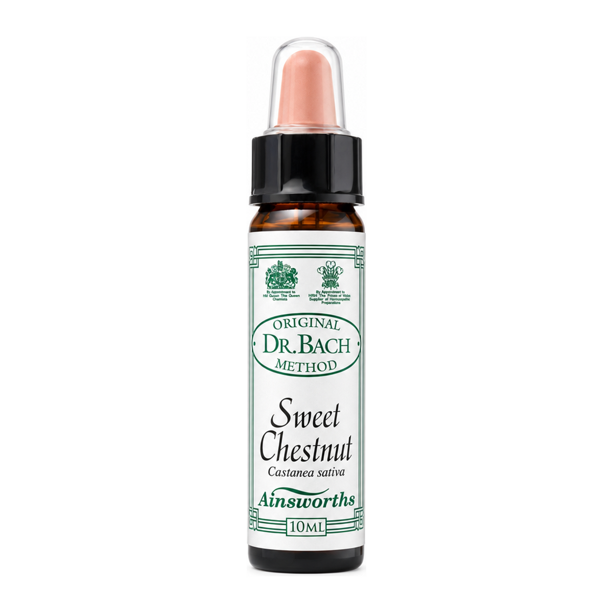 Dr Bach Sweet Chestnut Bach Flower Remedy by Ainsworths Natural Remedies — front view showing product label and branding, studio product photo on white background