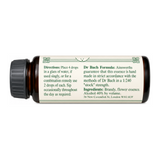 Dr. Bach Heather Bach Flower Remedy by Ainsworths Natural Remedies — back view showing ingredients and product details, studio product photo on white background