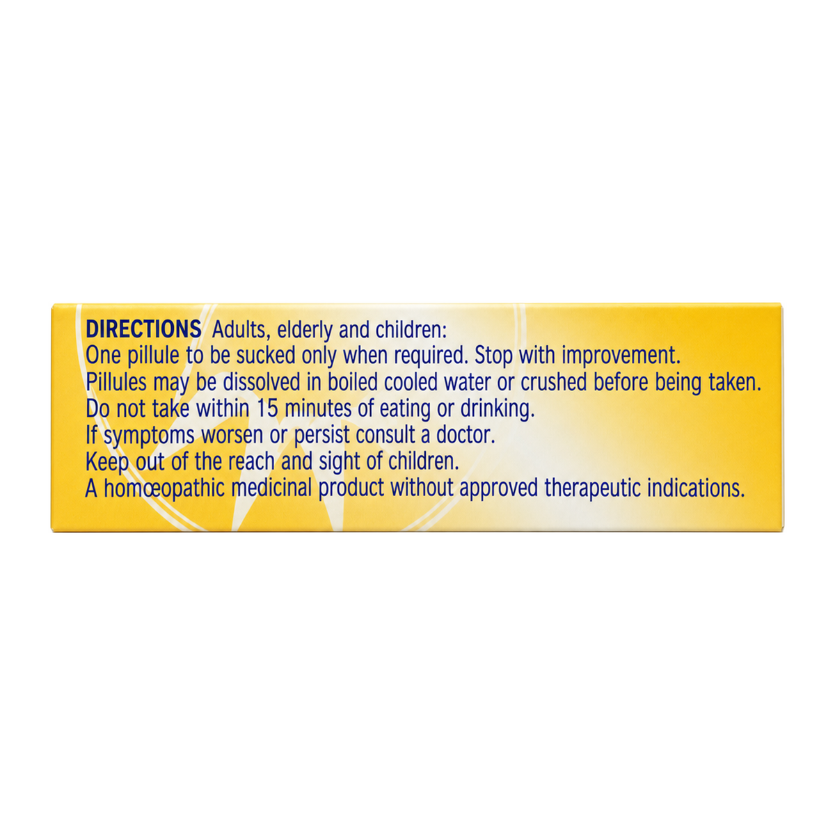 Helios Calcium Carbonicum 30C by Helios Homœopathy — cooking instructions side panel, studio product photo on white background