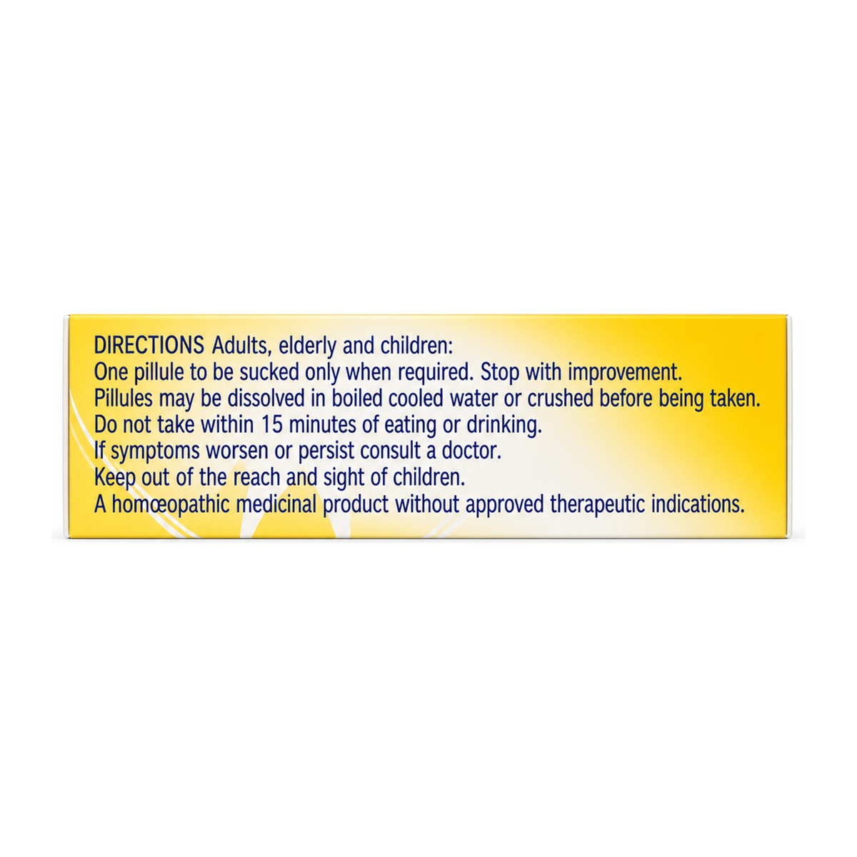 Helios Aconite 30c by Helios Homoeopathy Natural Remedies — cooking instructions side panel, studio product photo on white background