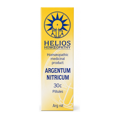 Helios ARG NIT 30c by Helios Homoeopathy Natural Remedies — front view showing product label and branding, studio product photo on white background