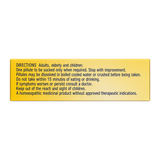 Helios ARSENICUM 30c by Helios Homoeopathy Natural Remedies — cooking instructions side panel, studio product photo on white background