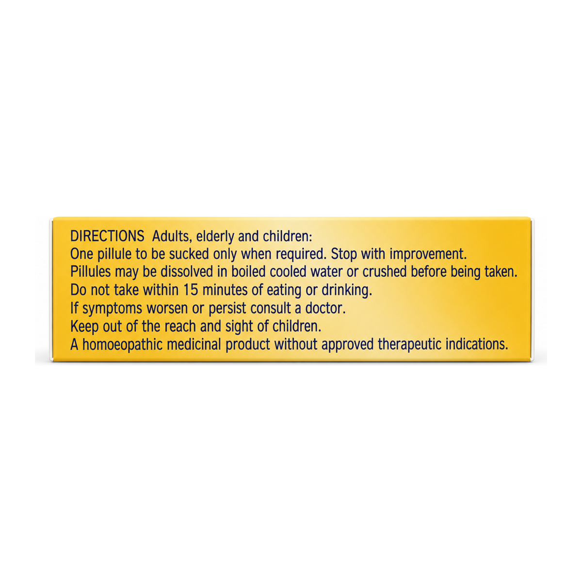 Helios GELSEMIUM 30c by Helios Homoeopathy Natural Remedies — cooking instructions side panel, studio product photo on white background